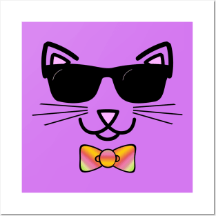 Cool Cat Wearing Sunglasses Posters and Art